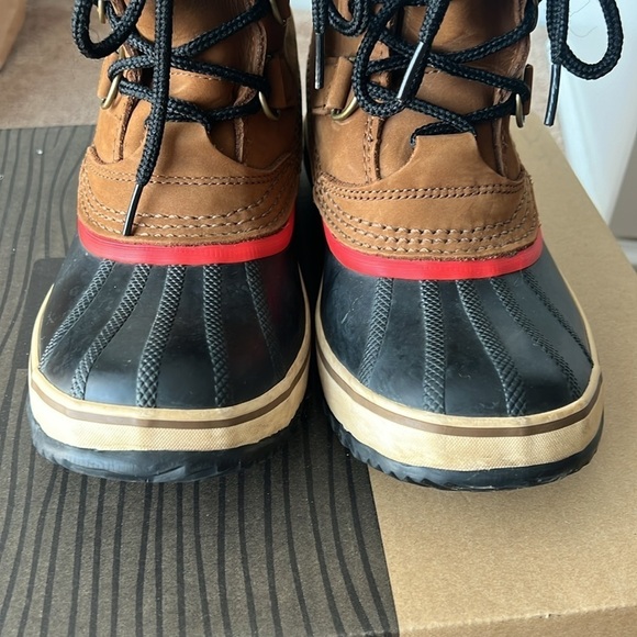 Sorel 1964 Pac 2 Grizzly Bear Red Brown Black Leather Duck Boots - Picture 6 of 9